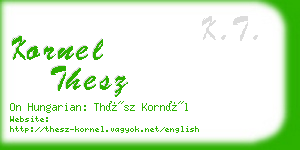 kornel thesz business card